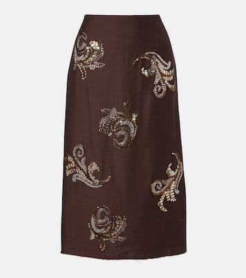 Sequined midi skirt | Xu Zhi