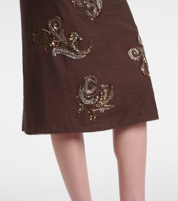 Sequined midi skirt | Xu Zhi