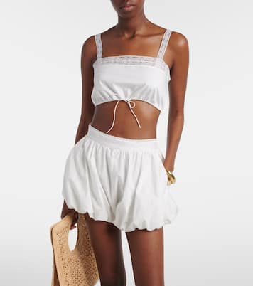 Cropped-Top Renee aus Baumwolle mit Spitze | Faithfull