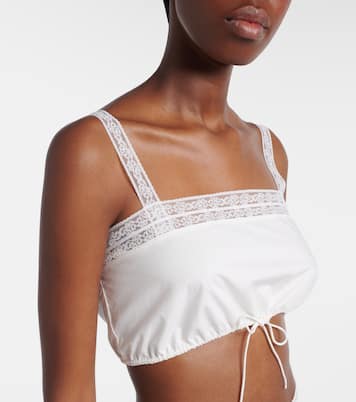 Cropped-Top Renee aus Baumwolle mit Spitze | Faithfull