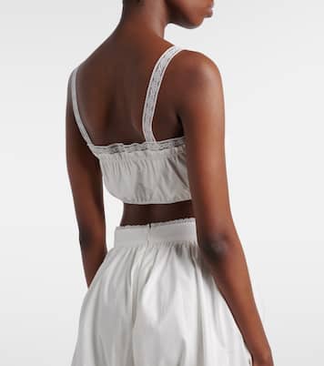 Cropped-Top Renee aus Baumwolle mit Spitze | Faithfull