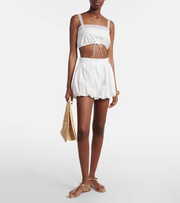 Cropped-Top Renee aus Baumwolle mit Spitze | Faithfull