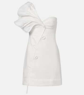 Floral-appliqué linen minidress | Farm Rio