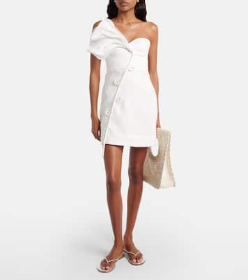 Floral-appliqué linen minidress | Farm Rio