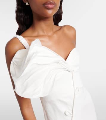 Floral-appliqué linen minidress | Farm Rio