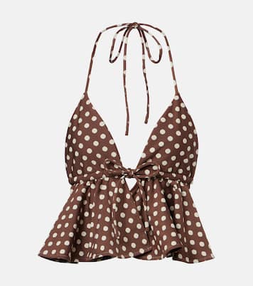 Emma ruffled polka-dot top | Montce