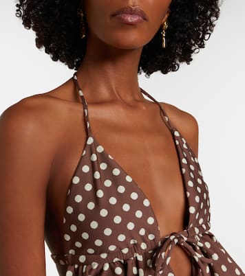 Emma ruffled polka-dot top | Montce