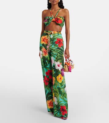 Floral cotton wide-leg pants | Dolce&Gabbana