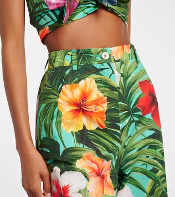 Floral cotton wide-leg pants | Dolce&Gabbana
