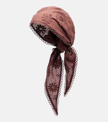 Aura embroidered cotton scarf | Poupette St Barth