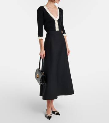 Midirock VGold aus Crêpe Couture | Valentino