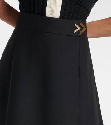 Midirock VGold aus Crêpe Couture | Valentino