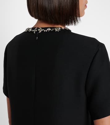 Crepe Couture embellished wool and silk minidress | Valentino