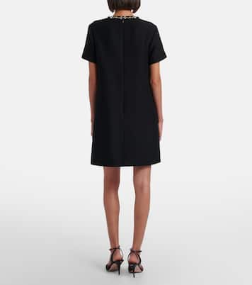 Crepe Couture embellished wool and silk minidress | Valentino