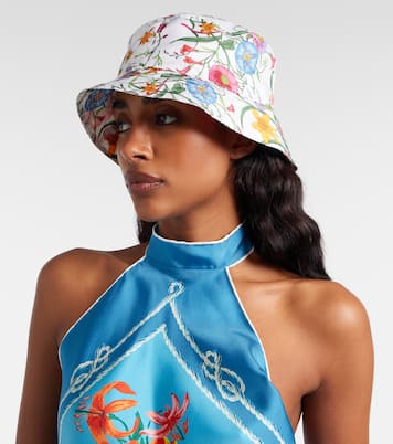 Floral silk bucket hat | Gucci