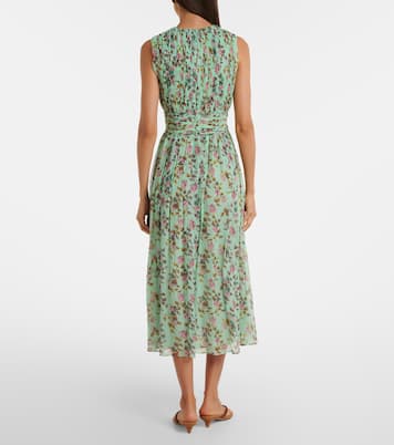 Celestina floral draped silk midi dress | Ulla Johnson