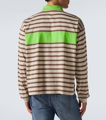 Striped cotton jersey polo shirt | Versace