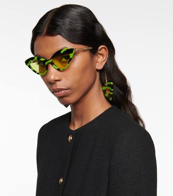 Occhiali da sole cat-eye con ciondoli | Gucci