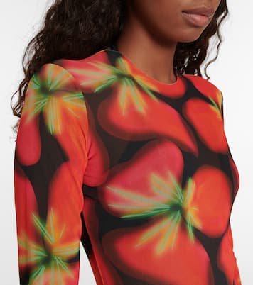 Bedrucktes Kleid High Tide aus Mesh | Louisa Ballou