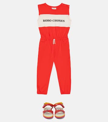 Logo cotton jersey jumpsuit | Bobo Choses