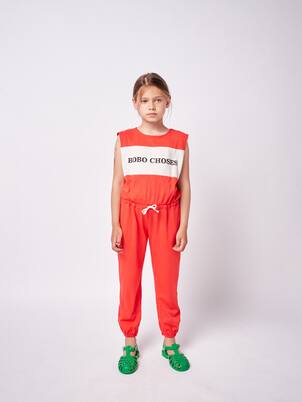 Logo cotton jersey jumpsuit | Bobo Choses