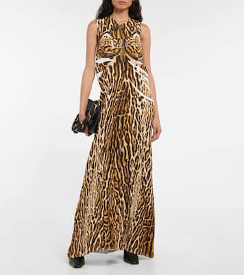 Leopard-print crêpe maxi dress | Proenza Schouler