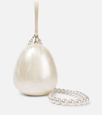 Egg leather-trimmed clutch | Simone Rocha