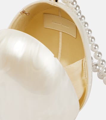 Egg leather-trimmed clutch | Simone Rocha