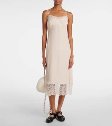 Egg leather-trimmed clutch | Simone Rocha