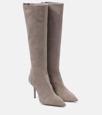 Saint Honoré 85 suede boots | Aquazzura