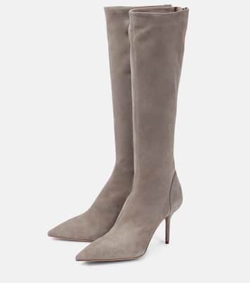 Saint Honoré 85 suede boots | Aquazzura