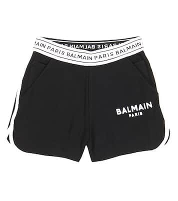Logo cotton jersey shorts | Balmain Kids