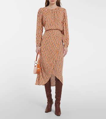 Bedruckte Bluse Laura aus Crêpe | Velvet