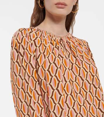 Bedruckte Bluse Laura aus Crêpe | Velvet