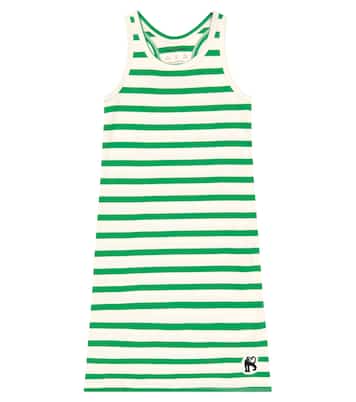 Panther striped cotton jersey dress | Mini Rodini