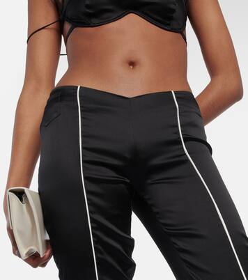 Low-Rise-Schlaghose aus Seidensatin | Didu