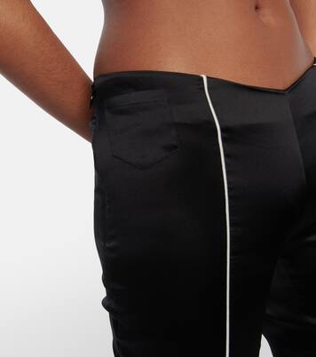 Low-Rise-Schlaghose aus Seidensatin | Didu