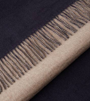 Fringed silk throw | Brunello Cucinelli