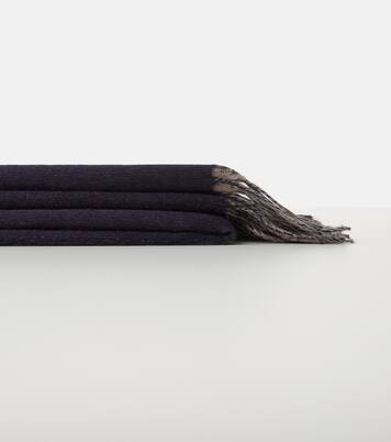 Fringed silk throw | Brunello Cucinelli