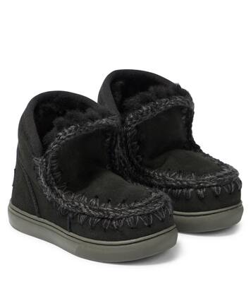 Shearling-lined suede sneakers | Mou Kids