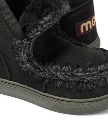 Shearling-lined suede sneakers | Mou Kids
