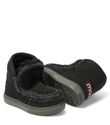 Shearling-lined suede sneakers | Mou Kids