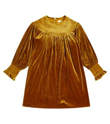 Carla embroidered velvet dress | C'era Una Volta