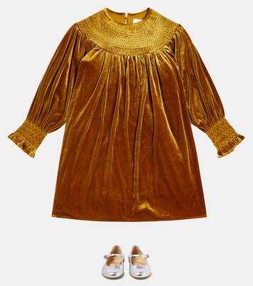 Carla embroidered velvet dress | C'era Una Volta