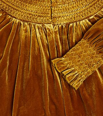 Carla embroidered velvet dress | C'era Una Volta