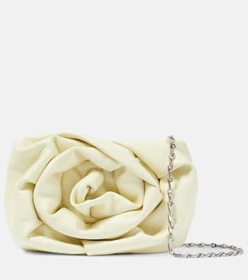 Rose gathered leather clutch | Burberry
