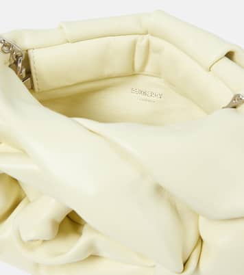 Rose gathered leather clutch | Burberry