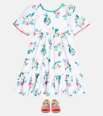 Floral tiered cotton dress | Patachou