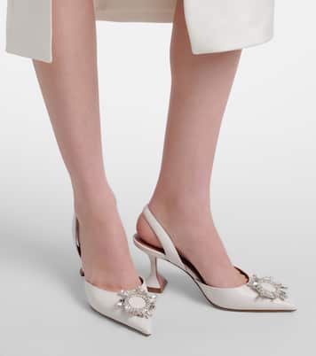 Escarpins Begum 70 en cuir | Amina Muaddi