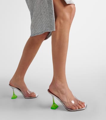 Pantoletten Lupita Glass 95 | Amina Muaddi